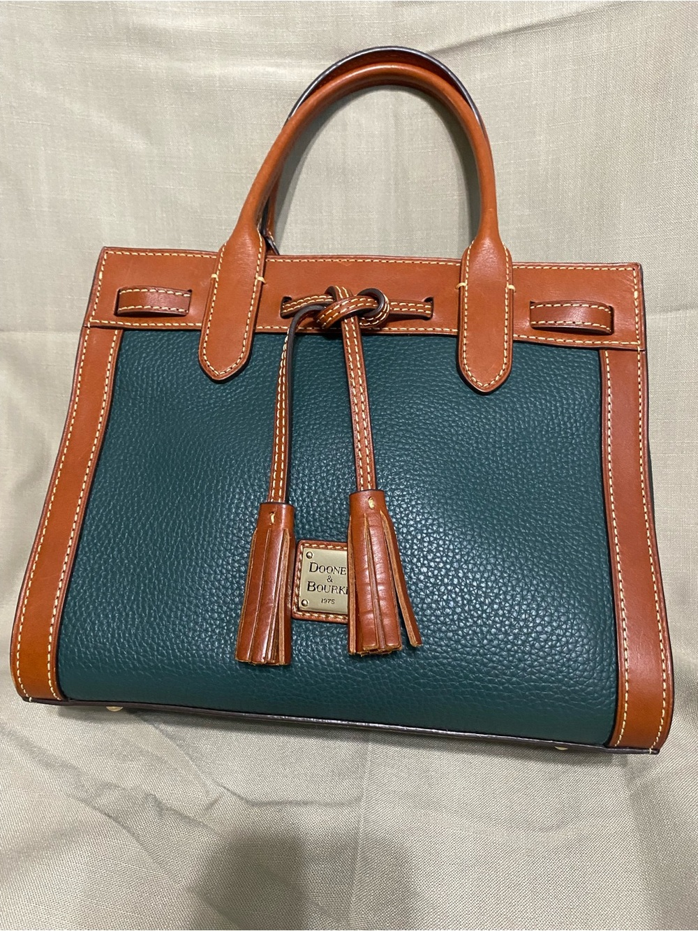 Forest Green Dooney & Bourke Bag & Wallet Set Pebble Leather - Picture 4 of 13